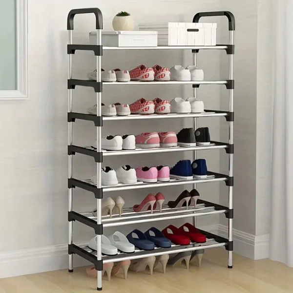 Sapateira Vertical 7 Prateleiras Aço Inox Organizador Respirável IZEORG FIT