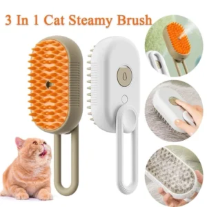 Escova a Vapor Para Gatos Remoção de Pelos Massagem Suave IZECARE PET STEAM