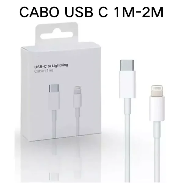Cabo Apple USB-C para Lightning 20W Recarga Rápida Sincronização 2 Metros IZEFAST CHARGE