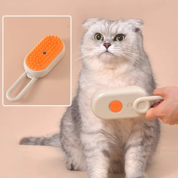 Escova a Vapor Para Gatos Remoção de Pelos Massagem Suave IZECARE PET STEAM