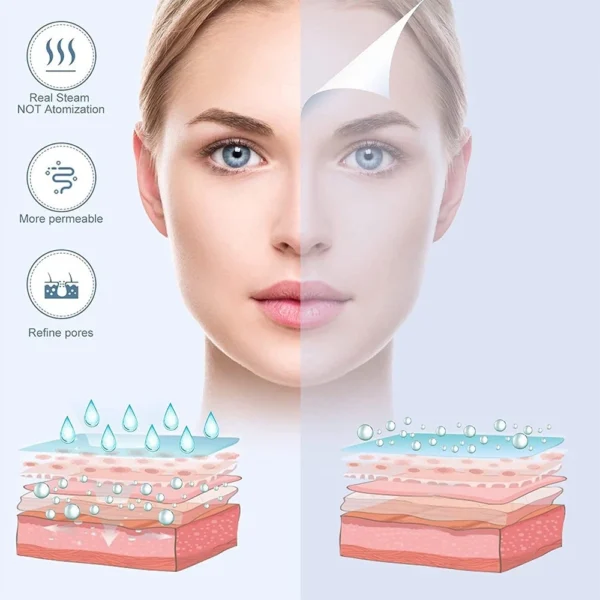 Vaporizador Facial Portátil Ozonio 110V Nano Partículas Limpeza Profunda IZEGLOW SKIN