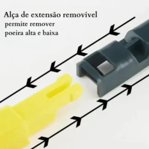 Escova Dupla Face para Telas de Janela, Vidros e Espelhos, Alça Removível, Limpeza Úmida e Seca IZEGLASS MASTER