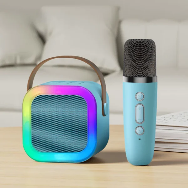 Caixa de Som Karaokê Bluetooth Portátil Bateria Longa Duração 2 Microfones IZEBOX FUN