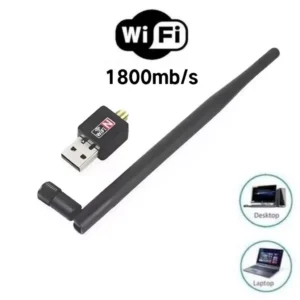 Adaptador Wi-Fi USB 1200Mbps Antena 15cm Compatível PC e Notebook IZEPOWER LINK