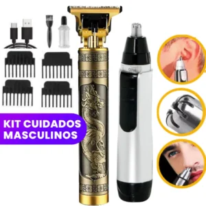 Máquina de Cortar Cabelo Profissional Vintage Metal Bateria 1200mAh IZEEDGE POWER