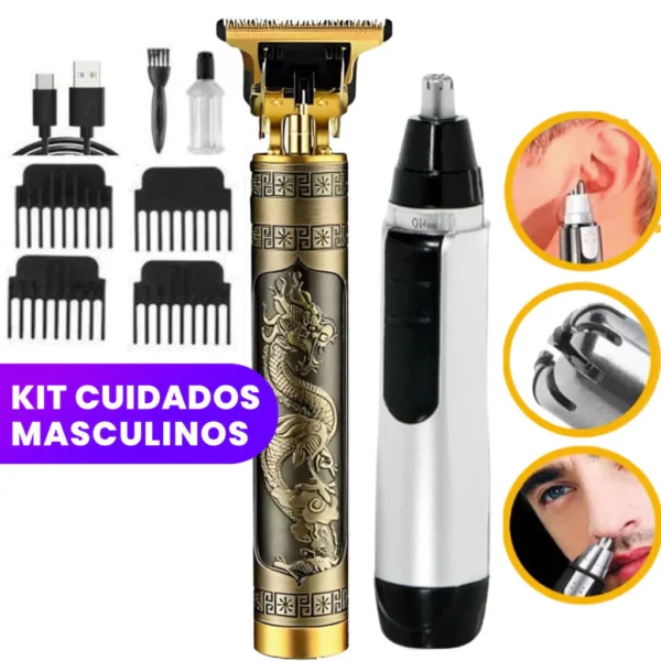 Máquina de Cortar Cabelo Profissional Vintage Metal Bateria 1200mAh IZEEDGE POWER