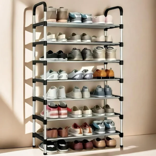 Sapateira Vertical 7 Prateleiras Aço Inox Organizador Respirável IZEORG FIT