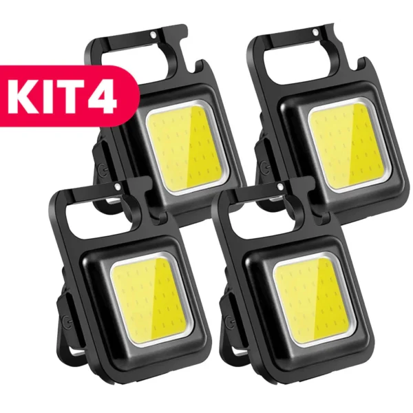 Mini Lanterna LED Portátil USB Recarregável 3 Modos com Abridor Resistente à Água IZEFLASH KEY