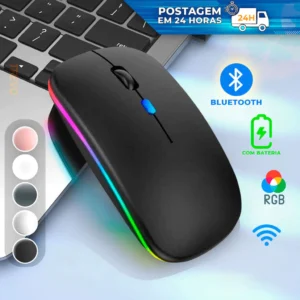 Mouse Sem Fio Recarregável 3200DPI KA-612 KAPBOM, 2.4Ghz, Compatível Windows e Mac, IZEPOWER PRO