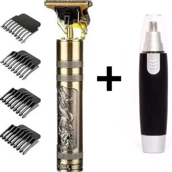 Kit Barbeador e Aparador Masculino Profissional Metal Bateria 1200mAh IZEEDGE PRO