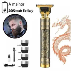 Kit Barbeador e Aparador Masculino Profissional Metal Bateria 1200mAh IZEEDGE PRO