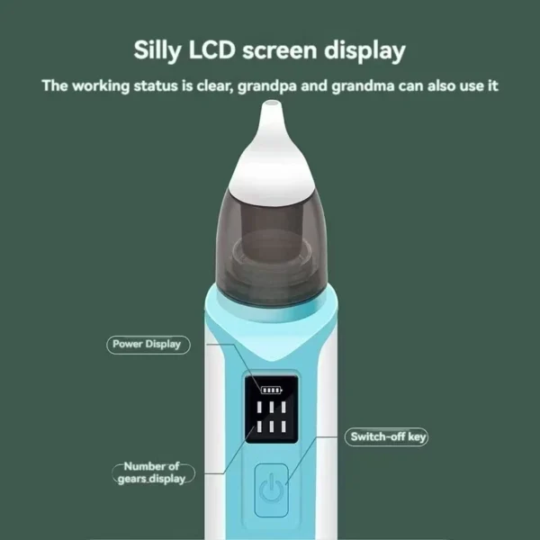 Aspirador Nasal Elétrico Recarregável Silicone Macio Portátil Ultra Silencioso IZECARE BABY