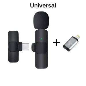 Microfone de Lapela Sem Fio Compatível iPhone e Android, Áudio Profissional, Longo Alcance IZEVOX PRO