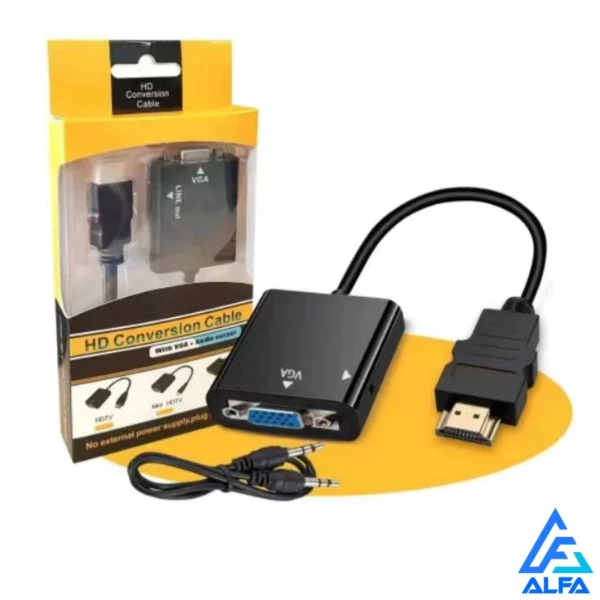 Cabo Adaptador HDMI para VGA Áudio P2 Resolução Full HD Plug&Play IZECONNECT FLEX