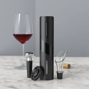Abridor de Vinho Elétrico Kit Completo com Cortador de Papel, Rolha a Vácuo e Derramador IZEELEGANT OPEN