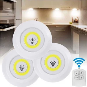 Kit 3 Lâmpadas LED Spot Sem Fio Controle Remoto 150 Lumens Fácil Instalação IZEULTRA LIGHT