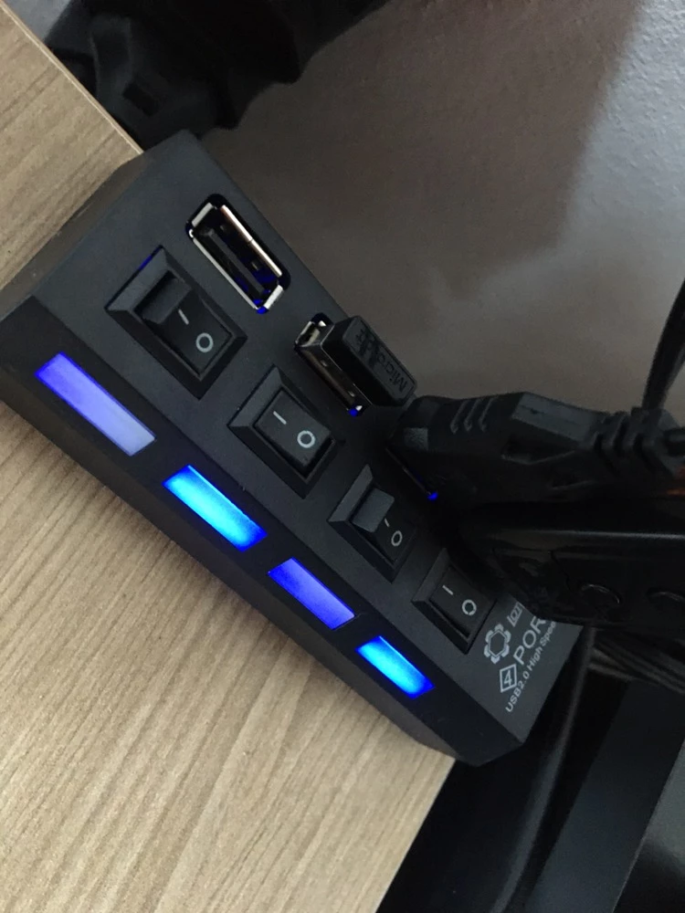 Hub USB 2.0 7 Portas LED Alta Velocidade Botão IZEHUB PRO CONNECT photo review