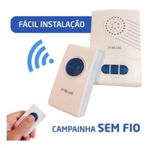 Campainha Sem Fio Residencial Comercial 100m Prova D'Água 10 Sons Fácil Instalação IZEBELL PROTECT