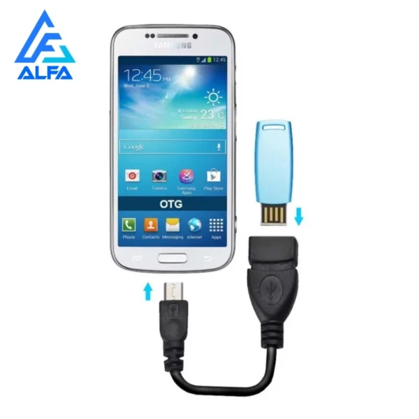 Cabo Adaptador OTG Micro USB V8 para Celular e Tablet, 20cm, Plug & Play IZEFAST CONNECT