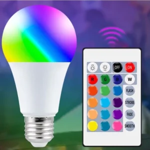 Lâmpada Bulbo LED RGB 5W Controle Remoto Colorida Ambiente IZEFLASH MOOD