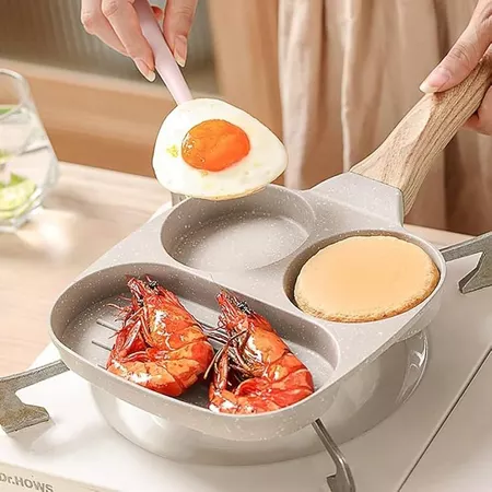 Frigideira Antiaderente 3 Divisórias Bege Premium IZECOOK PLUS IZESHOP