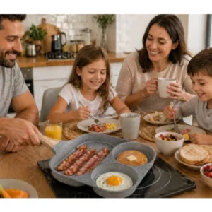 Frigideira Antiaderente 3 Divisórias Bege Premium IZECOOK PLUS IZESHOP