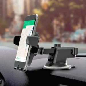 Suporte Veicular Universal para Celular e GPS, Trava Automática, Rotação 360°, Base de Silicone Adesiva – IZESHIELD FLEX
