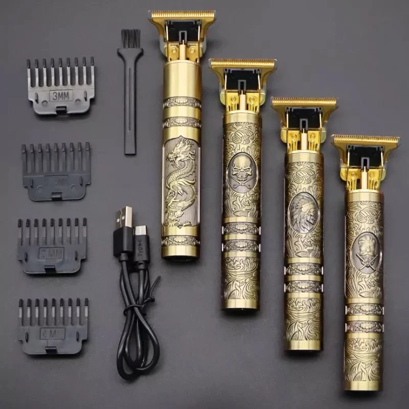 Máquina de Cortar Cabelo e Barba Elétrica Profissional Sem Fio Ajustável IZEBLADE PRO IZESHOP Máquina
