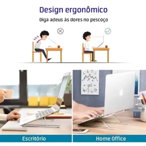 Suporte Dobrável para Laptop e Tablet, Altura Ajustável, Dissipação de Calor IZESTAND PRO
