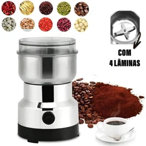 Moedor de Grãos e Café Elétrico 4 Lâminas Inox 300ml Alta Velocidade IZEGRIND PRO