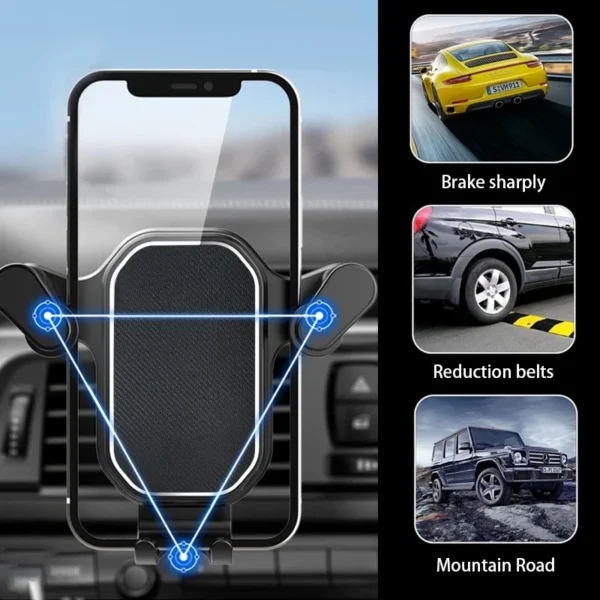 Suporte Veicular Celular 360° Giratório Universal Para Saída de Ar Preto IZEGRIP FLEX