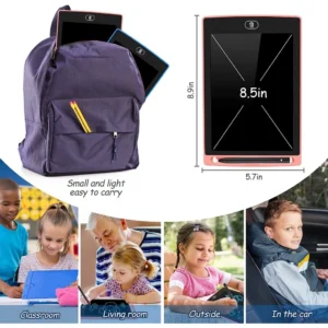 Kit Lousa Mágica Infantil 8.5 Pol LCD, Portátil, Caneta Inclusa, Kit 10 Unidades IZEWRITE KIDS