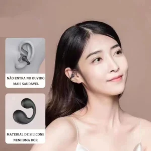 Fone de Ouvido Condução Óssea Sem Fio Bluetooth Esportivo, Leve, Compatível com Celular IZEFIT WAVE