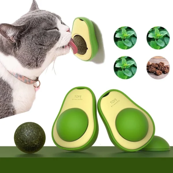 Brinquedo Abacate Para Gatos Catnip Natural Limpa Dentes AntiEstresse IZECAT FUN