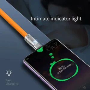 Cabo USB Tipo-C 120W Super Rápido Silicone Antidobra IZEFAST CHARGE