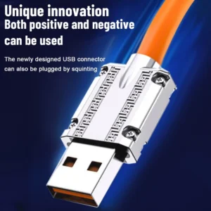 Cabo USB Tipo-C 120W Super Rápido Silicone Antidobra IZEFAST CHARGE