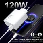 Carregador Rápido 120W USB-C Compatível Xiaomi Redmi Turbo Segurança IZEBOOST PRO
