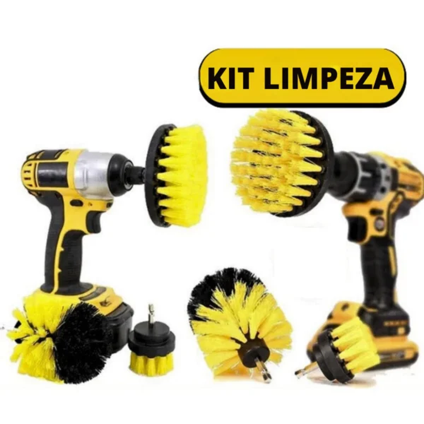 Kit Escovas de Limpeza Pesada Nylon Para Furadeira Parafusadeira IZEDEEP SCRUB