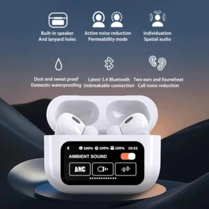 Fone Sem Fio Bluetooth 5.3 A9 Pro ANC Touch Screen Bateria Longa IZEHEAR PRO
