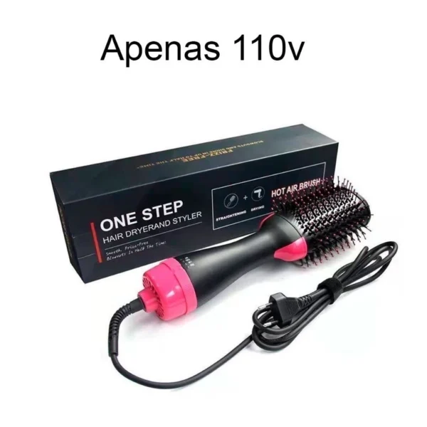 Escova Secadora 3 em 1 1000W Íons Negativos Alisadora Cabelos IZEHAIR SHINE