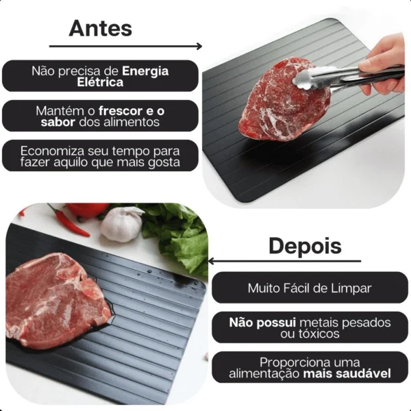 Tábua Mágica Descongelar Rápido Aço Carbono IZEDEFROST PRO