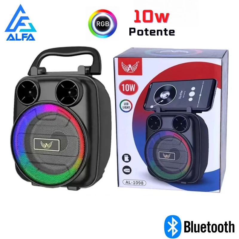 Caixa de Som Bluetooth 5.0 10W RGB Bateria Longa Duração IZEBOOST SOUND IZESHOP Caixa