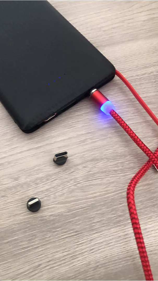 Cabo Carregador Magnético 3 em 1 USB Tipo C Lightning MicroUSB 1m Resistente IZELINK POWER photo review