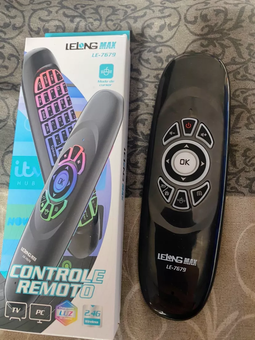 Controle Air Mouse Teclado 2.4G Wireless com LED RGB Giroscópio Universal IZEWAVE PRO photo review