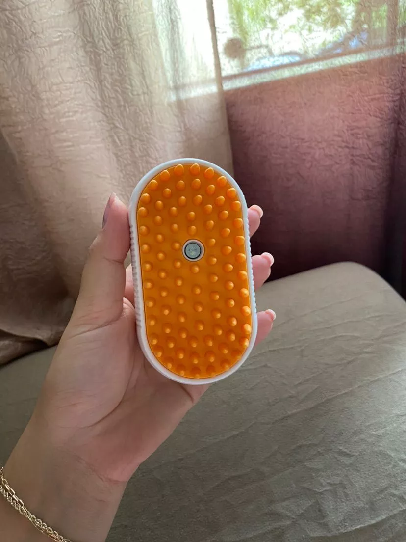 Escova Elétrica A Vapor 3 em 1 Para Gatos e Cães, Massagem, Remoção de Pelos, Recarregável - IZECARE STEAM PET photo review