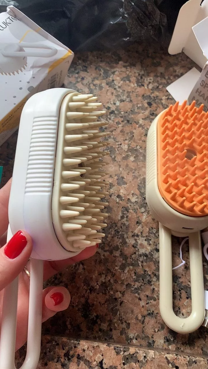 Escova Elétrica A Vapor 3 em 1 Para Gatos e Cães, Massagem, Remoção de Pelos, Recarregável - IZECARE STEAM PET photo review