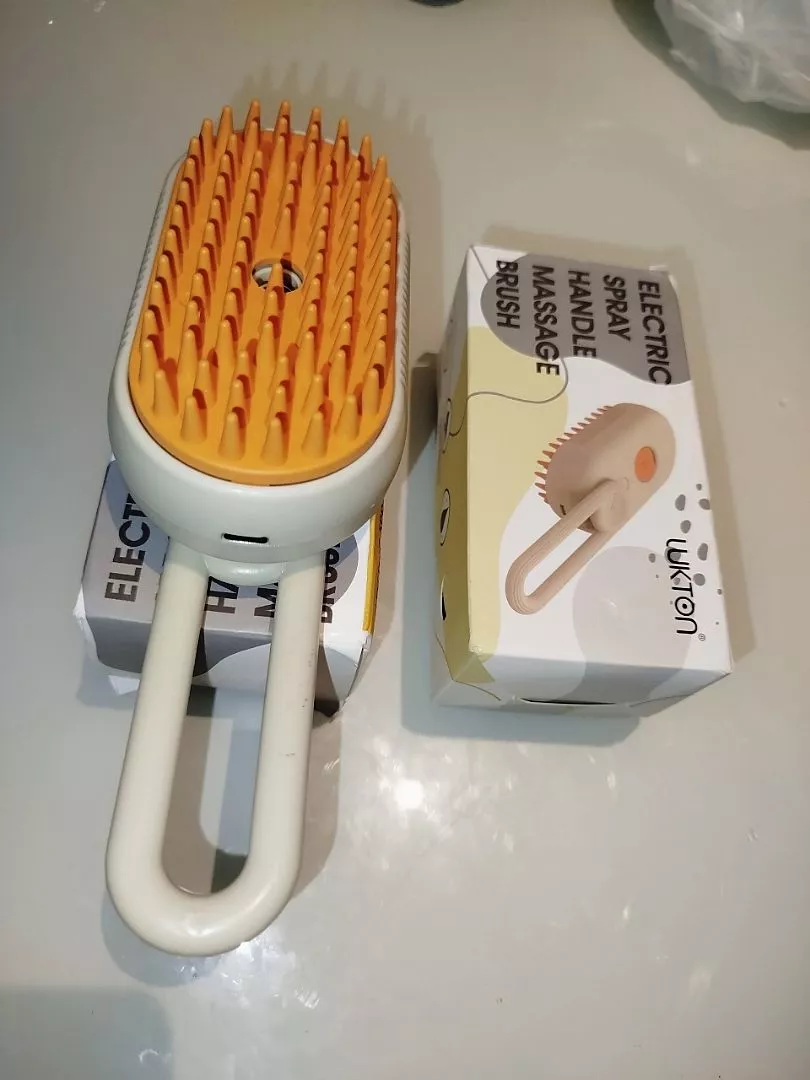 Escova Elétrica A Vapor 3 em 1 Para Gatos e Cães, Massagem, Remoção de Pelos, Recarregável - IZECARE STEAM PET photo review
