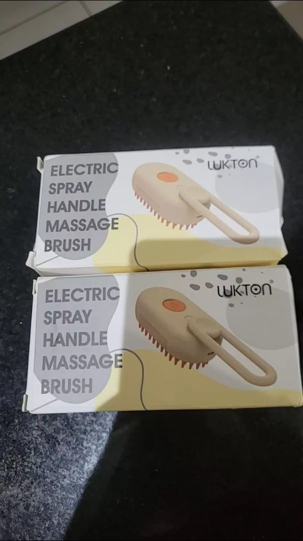 Escova Elétrica A Vapor 3 em 1 Para Gatos e Cães, Massagem, Remoção de Pelos, Recarregável - IZECARE STEAM PET photo review