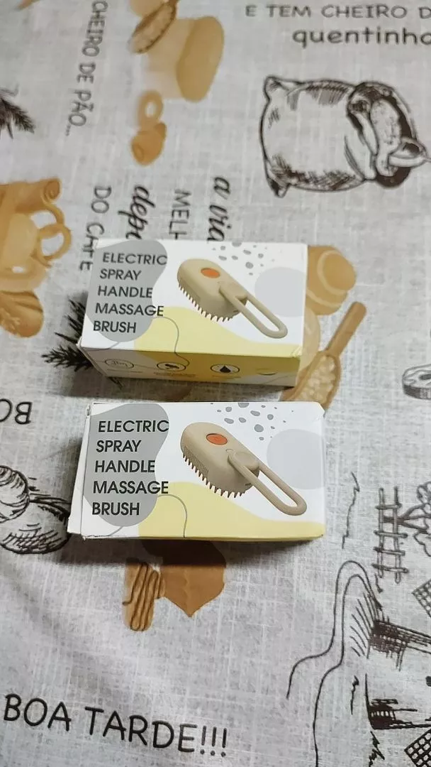 Escova Elétrica A Vapor 3 em 1 Para Gatos e Cães, Massagem, Remoção de Pelos, Recarregável - IZECARE STEAM PET photo review