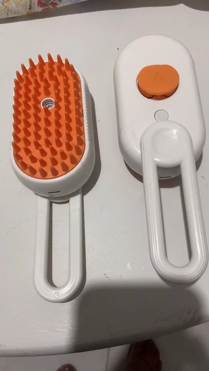 Escova Elétrica A Vapor 3 em 1 Para Gatos e Cães, Massagem, Remoção de Pelos, Recarregável - IZECARE STEAM PET photo review